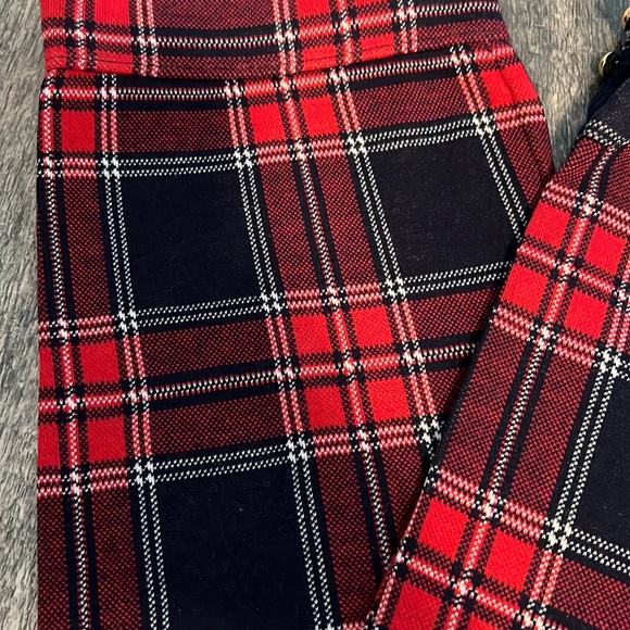 Janie & Jack size 7 girls Tartan button cuff pant new leggings - Picture 3 of 4